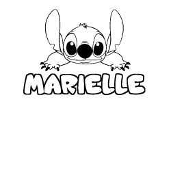 Coloración del nombre MARIELLE - decorado Stitch