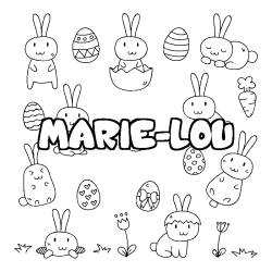 Coloración del nombre MARIE-LOU - decorado Pascua