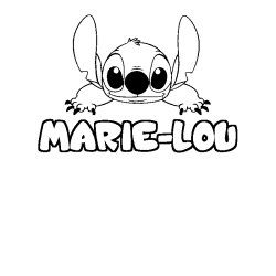 Coloración del nombre MARIE-LOU - decorado Stitch