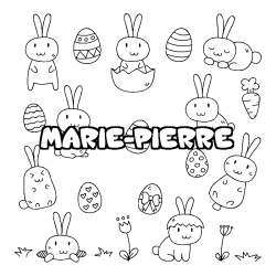 Coloración del nombre MARIE-PIERRE - decorado Pascua