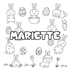 Coloración del nombre MARIETTE - decorado Pascua