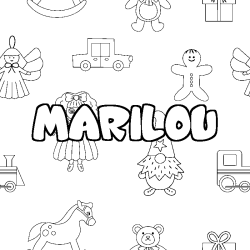 Coloración del nombre MARILOU - decorado juguetes