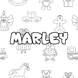 Coloración del nombre MARLEY - decorado juguetes