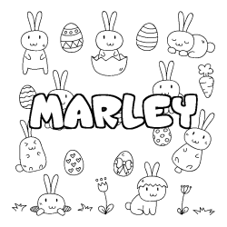 Coloración del nombre MARLEY - decorado Pascua