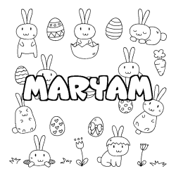 Coloración del nombre MARYAM - decorado Pascua