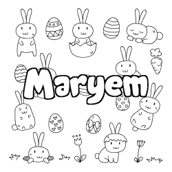 Coloración del nombre Maryem - decorado Pascua