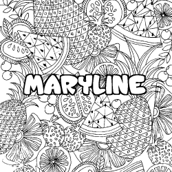 Coloración del nombre MARYLINE - decorado mandala de frutas