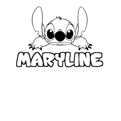 Coloración del nombre MARYLINE - decorado Stitch