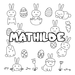 Coloración del nombre MATHILDE - decorado Pascua