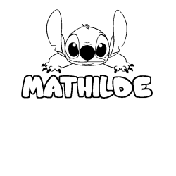 Coloración del nombre MATHILDE - decorado Stitch