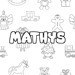 Coloración del nombre MATHYS - decorado juguetes