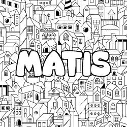 Coloración del nombre MATIS - decorado ciudad