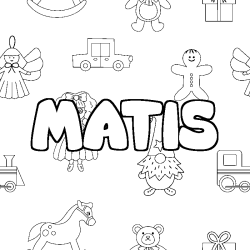 Coloración del nombre MATIS - decorado juguetes