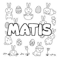 Coloración del nombre MATIS - decorado Pascua