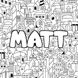 Coloración del nombre MATT - decorado ciudad