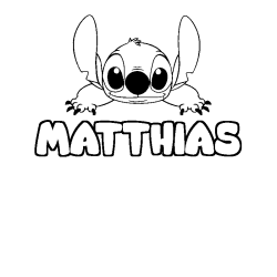 Coloración del nombre MATTHIAS - decorado Stitch