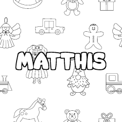 Coloración del nombre MATTHIS - decorado juguetes