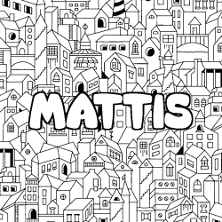 Coloración del nombre MATTIS - decorado ciudad