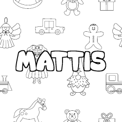 Coloración del nombre MATTIS - decorado juguetes