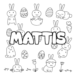 Coloración del nombre MATTIS - decorado Pascua