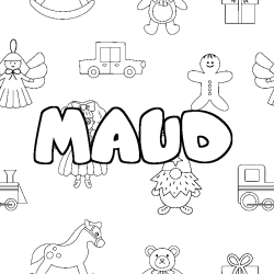 Coloración del nombre MAUD - decorado juguetes