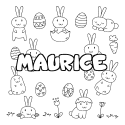 Coloración del nombre MAURICE - decorado Pascua