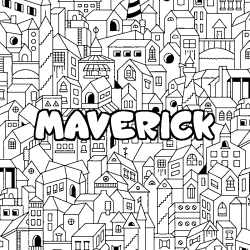 Coloración del nombre MAVERICK - decorado ciudad