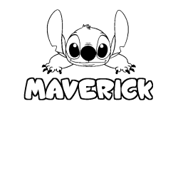 Coloración del nombre MAVERICK - decorado Stitch