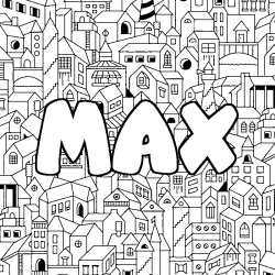 Coloración del nombre MAX - decorado ciudad