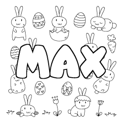 Coloración del nombre MAX - decorado Pascua