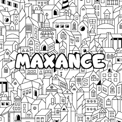 Coloración del nombre MAXANCE - decorado ciudad