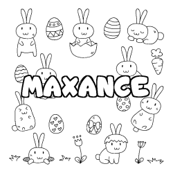 Coloración del nombre MAXANCE - decorado Pascua