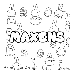 Coloración del nombre MAXENS - decorado Pascua