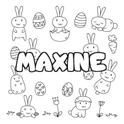 Coloración del nombre MAXINE - decorado Pascua