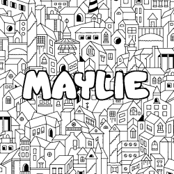 Coloración del nombre MAYLIE - decorado ciudad