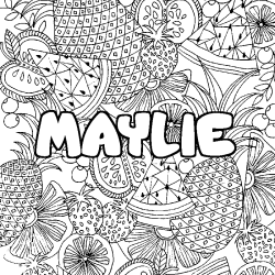 Coloración del nombre MAYLIE - decorado mandala de frutas