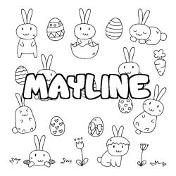 Coloración del nombre MAYLINE - decorado Pascua