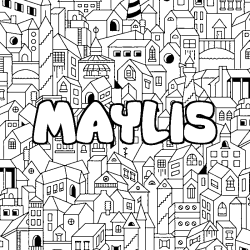 Coloración del nombre MAYLIS - decorado ciudad