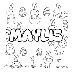 Coloración del nombre MAYLIS - decorado Pascua