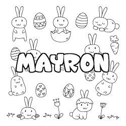 Coloración del nombre MAYRON - decorado Pascua