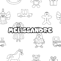 Coloración del nombre MELISSANDRE - decorado juguetes