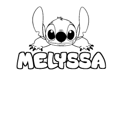 Coloración del nombre MELYSSA - decorado Stitch