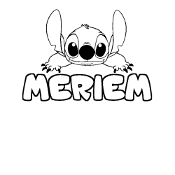 Coloración del nombre MERIEM - decorado Stitch