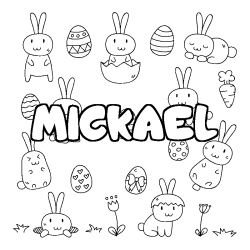 Coloración del nombre MICKAEL - decorado Pascua