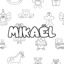 Coloración del nombre MIKAËL - decorado juguetes