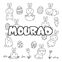 Coloración del nombre MOURAD - decorado Pascua