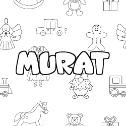 Coloración del nombre MURAT - decorado juguetes