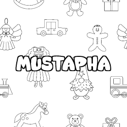 Coloración del nombre MUSTAPHA - decorado juguetes