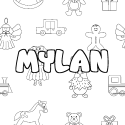 Coloración del nombre MYLAN - decorado juguetes