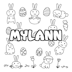 Coloración del nombre MYLANN - decorado Pascua